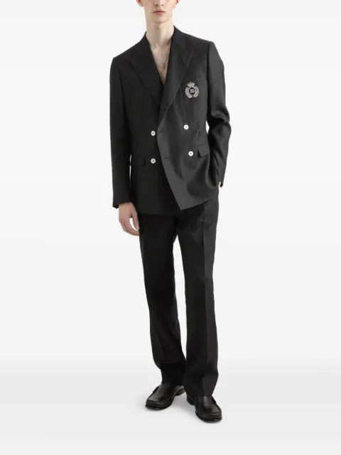 Dolce & Gabbana monogram-badge blazer