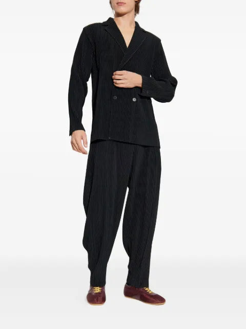 Homme Plissé Issey Miyake plissé double-breasted blazer