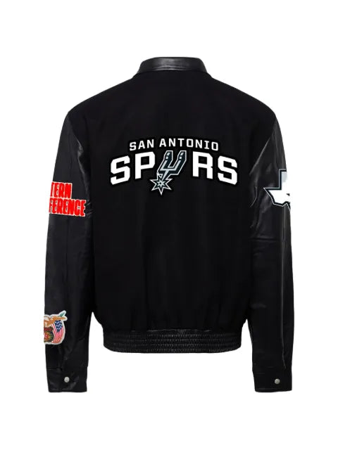 Jeff Hamilton San Antonio Spurs logo-patch bomber jacket