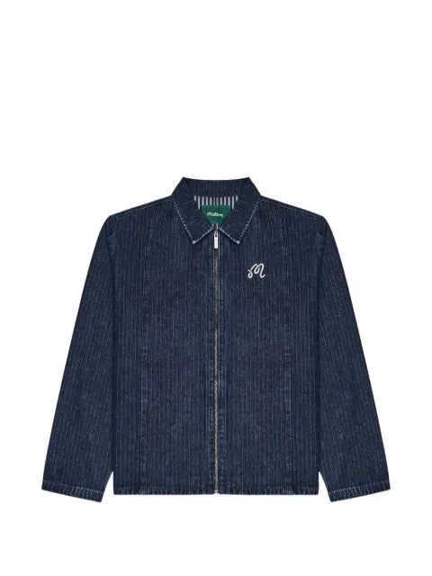 Malbon Golf Foreman pinstriped denim jacket