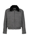 Ernest W. Baker tweed shearling-collar jacket