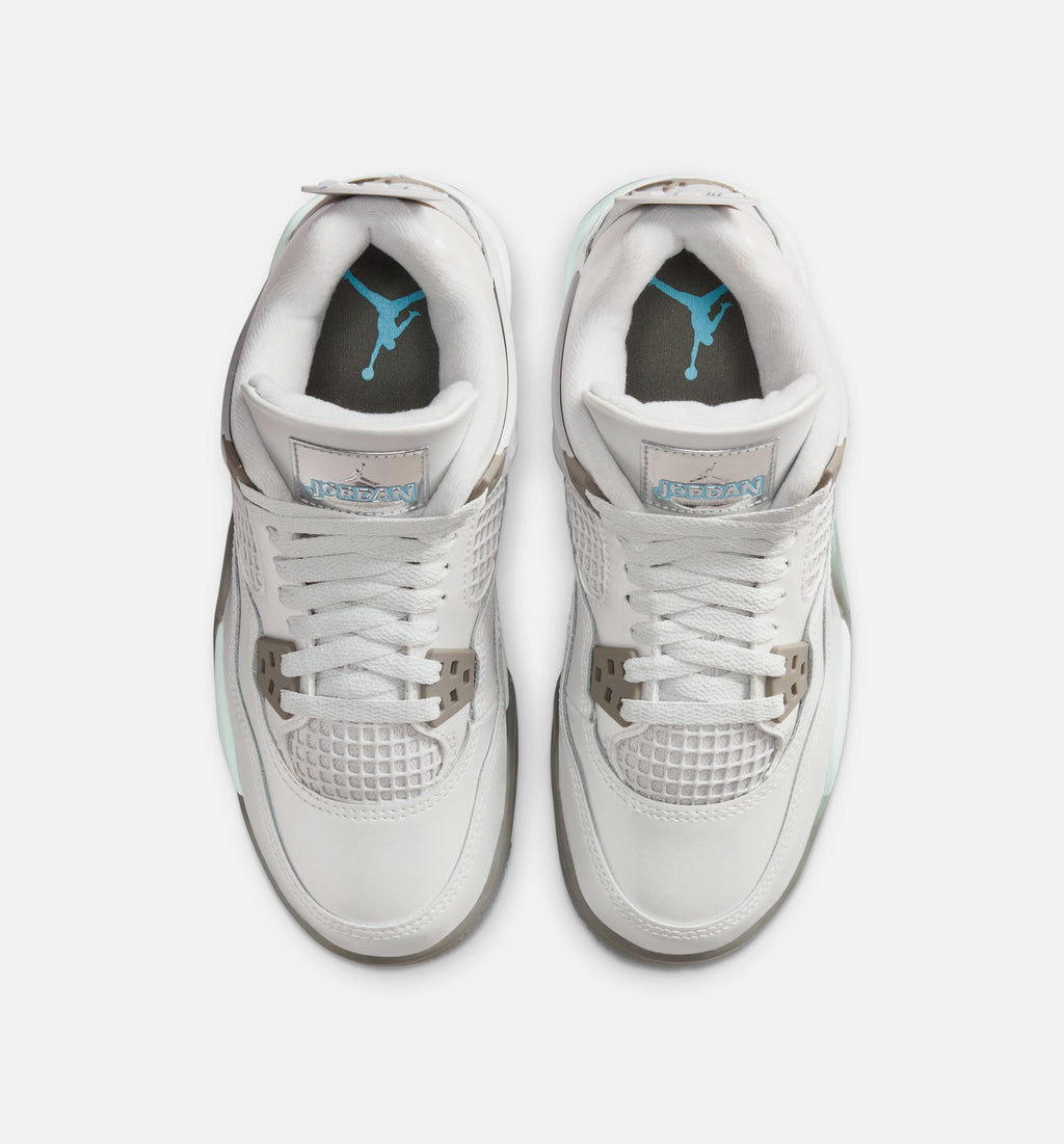 Air Jordan 4 Retro Blue Chill Big Kids' Sneakers - Photon Dust / Blue / White