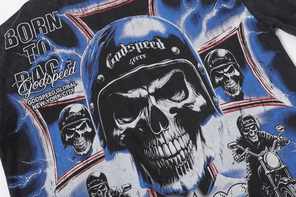 Godspeed Born to Raise Hell Distressed Graphic T-Shirt
