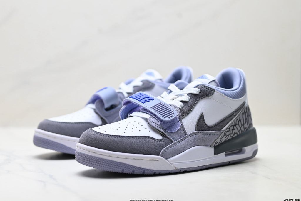 Jordan Legacy 312 Low White Wolf Grey Purple Sneakers