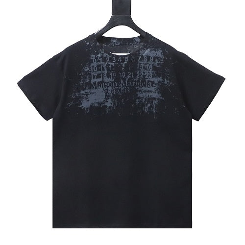 Maison Margiela Numbers T-Shirt Washed Black